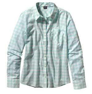 Patagonia Women's Long-Sleeved Brookgreen Gingham Shirt Organic Cotton Size 8